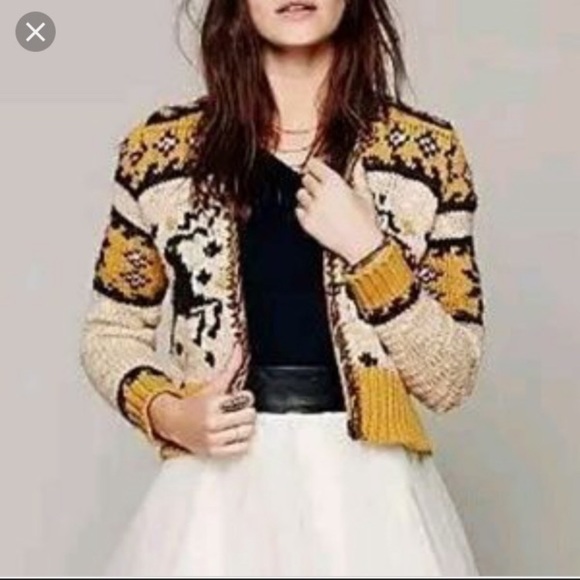 Free People Reindeer Knit Sweater - Picture 2 of 6